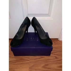EUC Stuart Weitzman Peep Toe Suede Pumps
